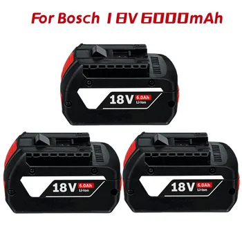 1-3PSC 18V Аккумулятор для Bosch GBA 18V 6.0Ah литиевый BAT609 BAT610G BAT618 BAT618G 17618-01 BAT619G BAT622 SKC181-202L + зарядное устройство