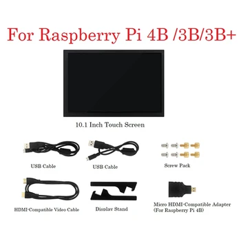 10,1 Дюймов Для Raspberry Pi 4B/3B +/3B IPS Сенсорный экран Емкостный Монитор 1280X800 ЖК-дисплей С Держателем PC Drive Бесплатно