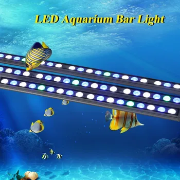 10 шт./лот, 54 Вт, IP65, светодиодный аквариумный бар, светильник с жесткой полосой, лампа для морской/пресноводной коралловой рифовой растительности, освещение для аквариума