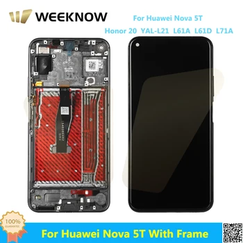 100% Протестировано Для смартфона Huawei Nova 5T ЖК-дисплей + Замена сенсорного экрана Для Honor 20 L61A + Бесплатный инструмент