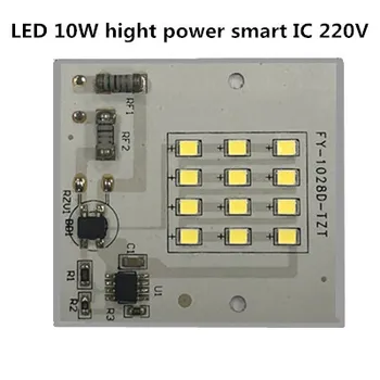 10ШТ SMD LED 10W 2835 220V Светодиодные Лампы Накаливания PCB Dimmable Интегрированный Смарт-Драйвер IC 6500K Белый Blubs уличный Прожектор