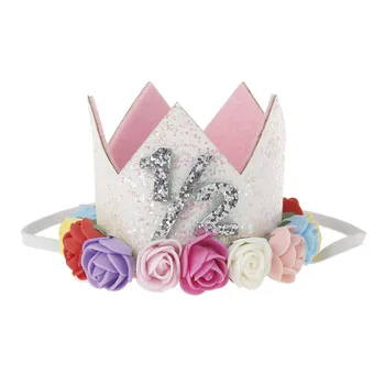 12 цветов Цветочная повязка на голову для маленьких девочек, повязки с цветочной короной для новорожденных, Аксессуары для волос для девочек, младенцев и малышей
