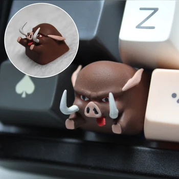 1ШТ Милый Маленький Кабан Keycap DIY Индивидуальная крышка клавиатуры Cherry Mx Switch R4 ESC Cross Axis 3D KeyCap