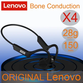 2021 Lenovo X4 Bluetooth Наушники с костной Проводимостью Для Спортивного Бега IPX5 Водонепроницаемые Беспроводные Наушники 150 мАч с длительным режимом ожидания Гарнитура