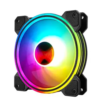 5V ARGB Светодиодные вентиляторы охлаждения компьютера Сильный RGB-вентилятор с двусторонней подсветкой для Intel/для AMD Cooler