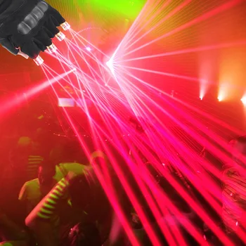 650 Нм 100 МВт Красные лазерные перчатки Сценические светильники для дискотеки, ночного клуба/Шоу-представления/хип-хопа/ди-джея/бара