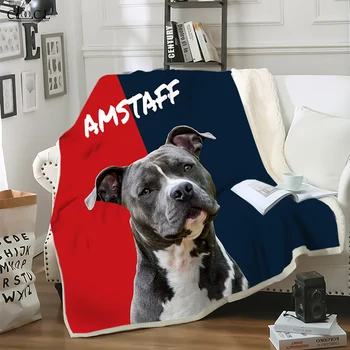 Amstaff Лучший друг на всю жизнь, Одеяла в стиле Харадзюку, 3D Принт, Детское одеяло для взрослых, для кроватей, для дома, для Жизни, Переносное одеяло