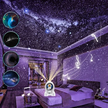 Astronuat Galaxy Star Проектор Ночник С Вращением На 360 ° Планетарий Звездное Небо Проекционная Лампа Для Спальни Детский Подарок На День Рождения