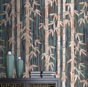 beibehang custom papel de parede 3D Бамбуковый лес Бамбуковые Старинные обои фоновая стена гостиная спальня украшение отеля