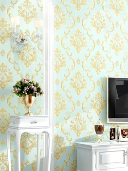 beibehang Нетканые текстурированные обои Винтажные дамасские обои покрытия для гостиной papel de parede 3d рулон обоев спальня