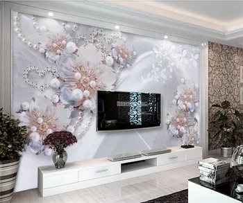 beibehang Пользовательские обои 3d фотообои papel de parede высокого класса изысканные ювелирные изделия цветы фон гостиной настенная бумага фреска