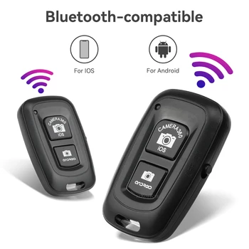 Bluetooth-совместимый беспроводной адаптер дистанционного спуска затвора, аксессуар для Селфи с дистанционным управлением для фотокамеры с мобильного телефона