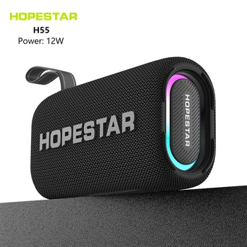HOPESTAR-H55 Bluetooth Динамик TWS Беспроводная Портативная Колонка IPX7 Водонепроницаемая 360 Стерео для Наружного Аудио Сабвуфера Громкоговоритель