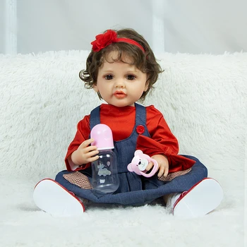 KEIUMI Новая коллекция силиконовых виниловых кукол Reborn Baby Doll 55 см 22 дюйма, игрушки Bebe Reborn, Рождественские подарки для ребенка