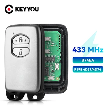 KEYYOU Keyless Go Дистанционный Автомобильный Ключ для Toyota Prius IQ 2008-2014 ASK 433 МГц B74EA P1 98 4D67 Чип 89904-47190 PCB A433 Вторичный рынок
