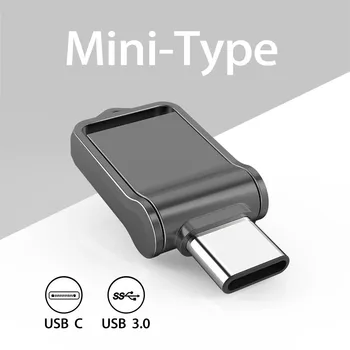 TOPESEL32GB 64GB 128GB OTG Type C USB 3.0 Флэш-накопитель Mini External Memory Stick для смартфонов, MacBook, Планшетов, Samsung Galaxy