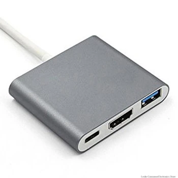 USB C КОНЦЕНТРАТОР к адаптеру для Macbook Pro/Air Thunderbolt 3 USB Type C Концентратор к 4k USB 3.0 Порту USB-C для подачи питания