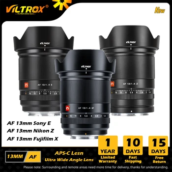 Viltrox 13 мм F1.4 Sony E mount Fujifilm X Nikon Z Mount Объектив с автоматической Фокусировкой Сверхширокоугольный Объектив для Объектива камеры Z6 A6600 a7iii XT4