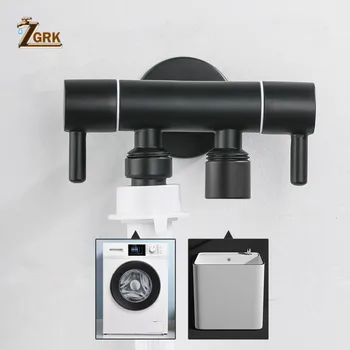 ZGRK Черный Многофункциональный Смеситель для стиральной машины Из нержавеющей Стали, смеситель для ванной комнаты, кран для швабры, Наружные садовые водопроводные краны