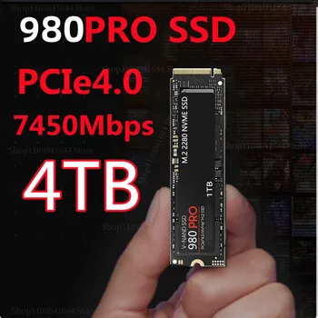 Абсолютно Новый 980 Pro SSD 1 ТБ 2 ТБ 4 ТБ NVMe PCIe 4.0 M.2 2280 Жестких дисков для Ноутбука PS5 PlayStation5, Мини ПК, игрового компьютера