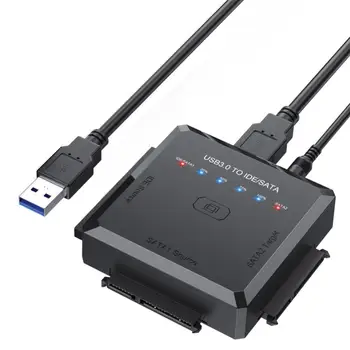 Адаптер USB 3.0 Для IDE/SATA, кабель-адаптер для резервного копирования жесткого диска в один клик, конвертер для 2,5 /3,5-дюймовых SATA и IDE HDD/2,5-дюймовых SSD