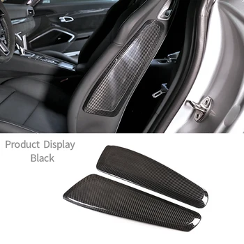 Аксессуары для интерьера Из настоящего углеродного волокна, Боковая отделка сиденья, Ручка сиденья, Защитная крышка, наклейка для Porsche 718/911 2013-2021