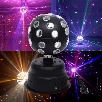 Активируемый звуком пульт дистанционного управления DJ Disco Ball Party Strobe Вращающийся RGB светильник 110