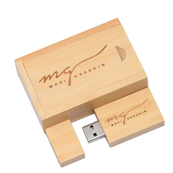 Бесплатная Изготовленная На Заказ Деревянная Подарочная Коробка с Логотипом USB 2.0 Флэш-накопитель Реальной Емкости Для Фотосъемки Ручка-Накопитель Maple Memory Stick 64GB/32GB/16G U Диск