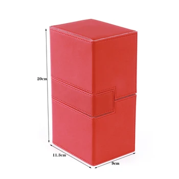 Большой Размер, Красный Футляр для карт, Коробка для колоды, Красная коробка Для Хранения Настольных игровых карт MTG/TCG/PKM/PTCG/YGO Yugioh, вмещает более 200 карт