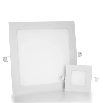Встраиваемый светодиодный потолочный светильник 3-25 Вт Теплый Белый/Натуральный белый/холодный белый Квадратный ультратонкий светодиодный панельный светильник AC85-265V LED Down Light