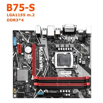 Горячая распродажа Материнская плата LGA 1155 С поддержкой 4 * DDR3 USB3.0 SATA3 NVME WIFI Bluetooth Placa Mae 1155 Plate Board Pc Gamer B75-S LGA1155
