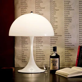 Датская светодиодная лампа-гриб, Скандинавская креативная прикроватная тумбочка для спальни, настольная лампа с белым грибом, подставка для освещения дивана в гостиной