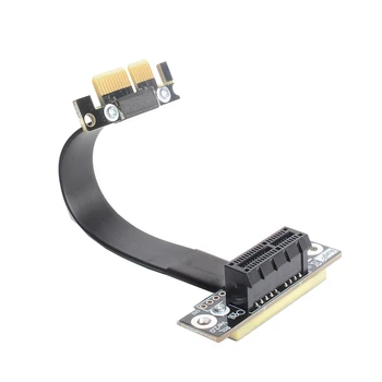 Двойной Сгиб под прямым углом 90 градусов PCIe 3.0 x1-x1 Удлинительный кабель R11SL-TL 8G/bps PCI Express 1x Riser Card Ленточный удлинитель