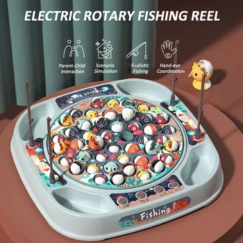 Детская Игрушка для рыбалки, Имитирующая Электрическую Вращающуюся Музыкальную Подсветку, Взаимодействие родителей и ребенка, Детская Игровая игрушка в подарок
