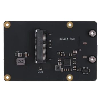 Для Raspberry Pi 4 Адаптер SSD MSATA X857, для Raspberry Pi 4 Модель B X857 V2.0 Плата расширения SSD MSATA USB3.0 Модуль