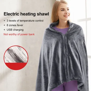 Домашнее зимнее студенческое общежитие электрическое отопление коралловое бархатное теплое одеяло Зарядка через USB нагревательное одеяло теплое одеяло