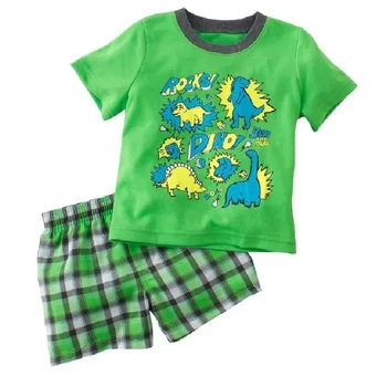зеленая одежда с динозаврами для мальчиков, костюмы с динозаврами, детская футболка, шорты, комплект брюк с животными, сетчатые штаны для маленьких мальчиков 3-5 лет