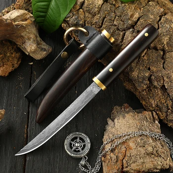 Индивидуально популярный Дамасский Стальной нож VG10 для Улицы, Портативный Нож, Фруктовый Нож, Нож для мяса, Изысканная коллекция Sharp Kn