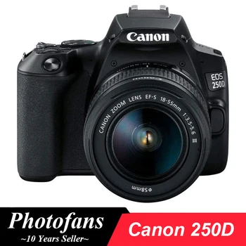 Комплекты цифровых зеркальных фотокамер Canon EOS 250D (Rebel SL3) с объективом 18-55 мм