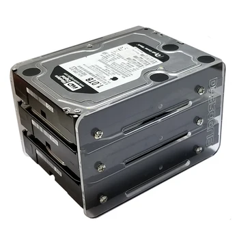 Кронштейн для удлинителя жесткого диска 3,5-дюймовый настольный компьютер для внешних жестких дисков HDD Прозрачный акриловый кронштейн