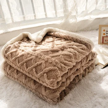 Летнее маленькое одеяло офисное одеяло для сна, одинарное одеяло, зимнее утолщенное фланелевое одеяло из коралловой шерсти, одеяло из овечьей шерсти, Анти-пиллинг