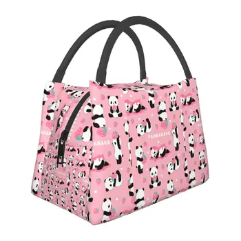 Любители Розовой Панды, сумки для ланча с клубникой для мужчин, сумки для ланча для женщин, сумки для ланча для детей, сумка для еды, милая сумка одного размера