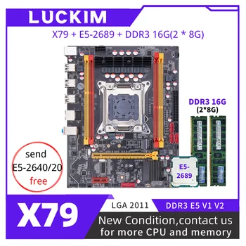 Материнская плата X79 LGA 2011 в комплекте с процессором Xeon E5 2689 16 ГБ (2*8G) 1333 МГц DDR3 Настольная память SATA/NVME M.2
