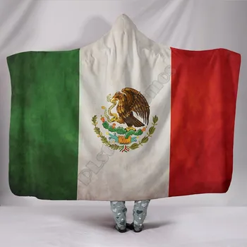 Мехико 3D печатное носимое Одеяло Для взрослых и детей Различных типов С капюшоном Флисовое одеяло 02