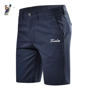 Мужские шорты для гольфа с вышитым логотипом, Летняя Новая Одежда для гольфа, Мужская Одежда для гольфа, Спортивные шорты на открытом воздухе, Дышащие Повседневные брюки