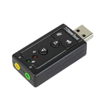 Новая Звуковая карта 7,1 3D Стерео USB Аудио Адаптер с разъемом 3,5 мм Внешняя звуковая карта для портативных ПК с Windows XP/2000/Vista/7