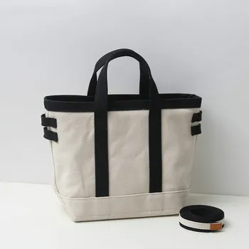 Новая Корейская версия Холщовой сумки INS, черно-белая сумка, Хозяйственная сумка на одно плечо, сумка через плечо, Высококачественные сумки