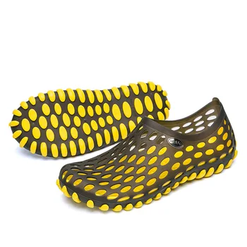 Новая летняя пара пляжных сандалий с дырочками для мужчин и женщин, Быстросохнущая обувь для водных видов спорта, Болотная обувь, Размер 35-45