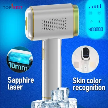 Новейшее Полностью интеллектуальное устройство для лазерного удаления волос с обнаружением кожи Постоянный IPL Фотоэпилятор Сапфировый Импульсный световой Эпилятор