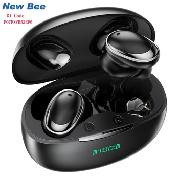 Новые беспроводные наушники Bee CT02, Bluetooth-гарнитура со светодиодным дисплеем, наушники громкой связи с двумя микрофонами для телефонов